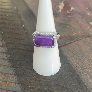 Through The Looking Glass lab created Amethyst on Hematite Plating